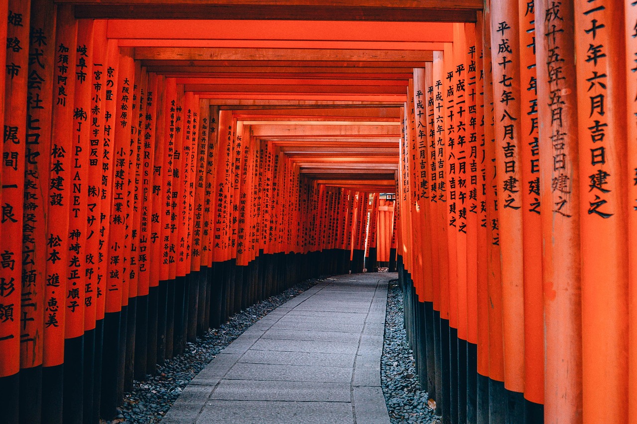 kioto, path, shinto, temple, japón kyoto